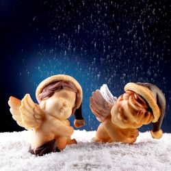 Moules anges de Noël 3D en silicone alimentaire