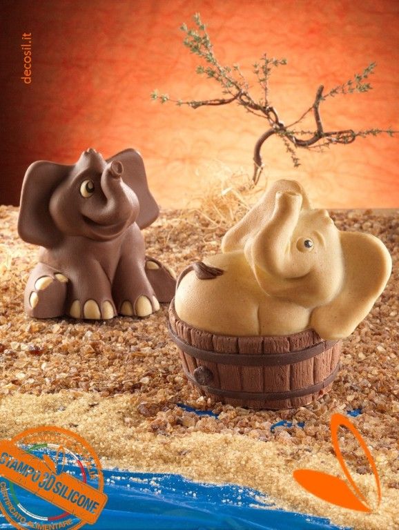 Moule éléphant dans la baquet