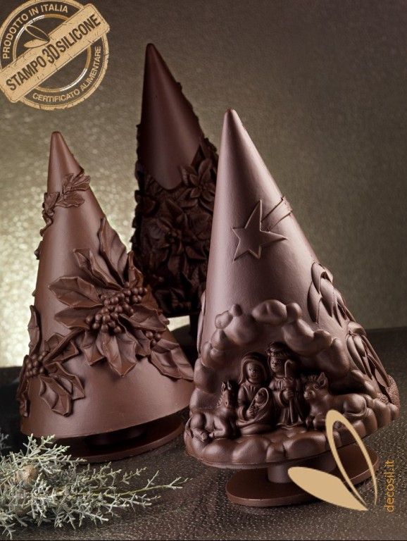 moule en silicone en forme de sapin de noel et nativité de jésus. Moule