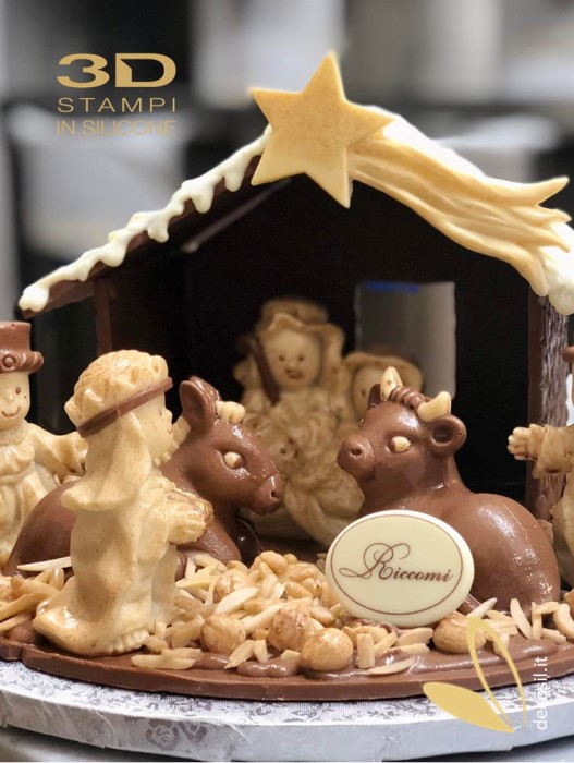 Moule La cabane de la Nativité avec étoile filante Moule La cabane de la Nativité avec étoile filante