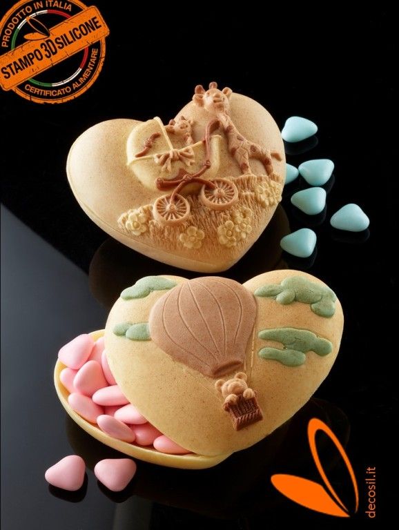 Coffret à Coeur avec Girafes moule