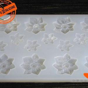 Moule Fleurs poinsettias grandes et petites