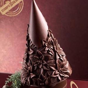Moule en silicone Sapin de Noël avec Fleurs de Noël
