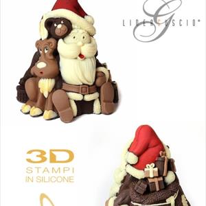 Cloche Père Noël avec Ours et Renne