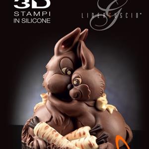 Moule Cloche Lapins Embrassés