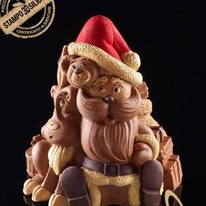 Cloche Père Noël avec Ours et Renne