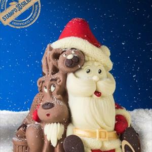 Cloche Père Noël avec Ours et Renne