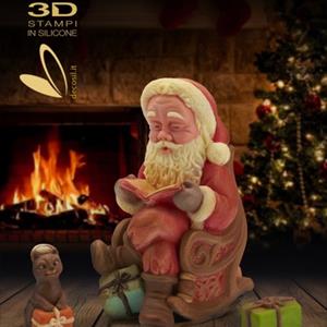 Père Noël sur chaise à bascule