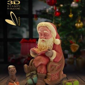 Père Noël sur chaise à bascule
