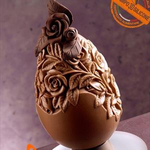 Moule oeuf en chocolat - Œuf Roses