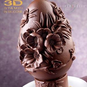 Moule pour oeuf en chocolat Œuf Fleurs de Pêcher
