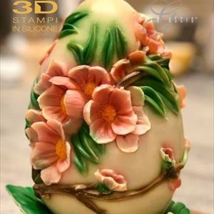 Moule pour oeuf en chocolat Œuf Fleurs de Pêcher
