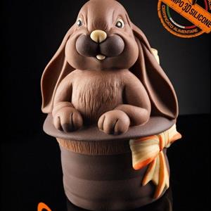 Moule d'Œuf de Pâques Lapin dans le Chapeau Magique