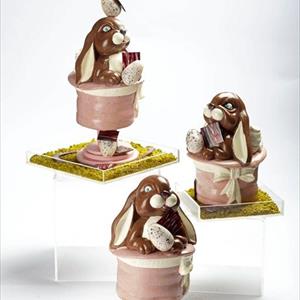 Moule d'Œuf de Pâques Lapin dans le Chapeau Magique