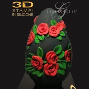 Moule Œuf Roses taille grande