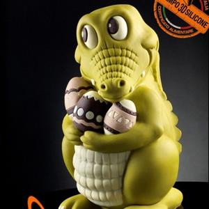 Moule pour oeuf de Pâques Œuf Crocodile taille grande LINEAGUSCIO