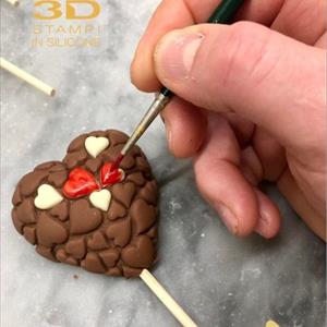 Coeurs d'Amour moule á sucette decoStick