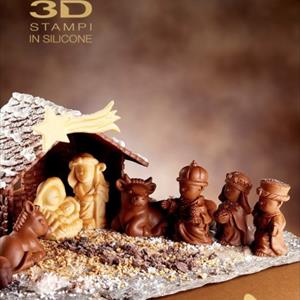 Moule La cabane de la Nativité avec étoile filante
