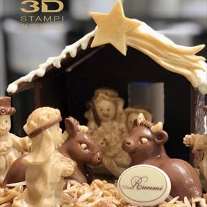Moule La cabane de la Nativité avec étoile filante