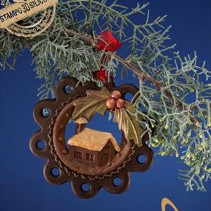 Moule Pendentif de Noël Maison et Houx