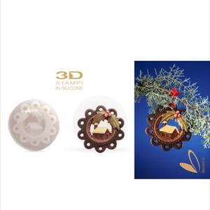 Moule Pendentif de Noël Maison et Houx