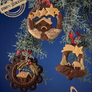 Moule Pendentif de Noël Maison et Étoiles