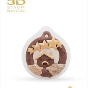 Moule Pendentif de Noël Maison et Étoiles