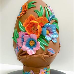 Moule pour oeuf en chocolat Œuf Fleurs de Pêcher