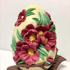 Moule pour oeuf en chocolat Œuf Fleurs de Pêcher