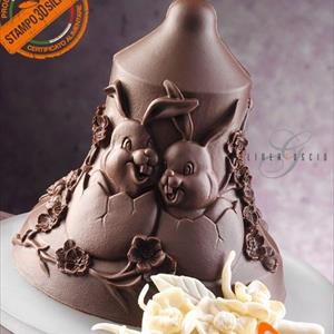 Moule Cloche Chocolat Lapins